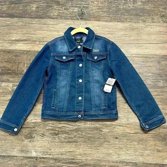 DKNY Kids Blue Denim Jacket size 6x - Picture 1 of 4